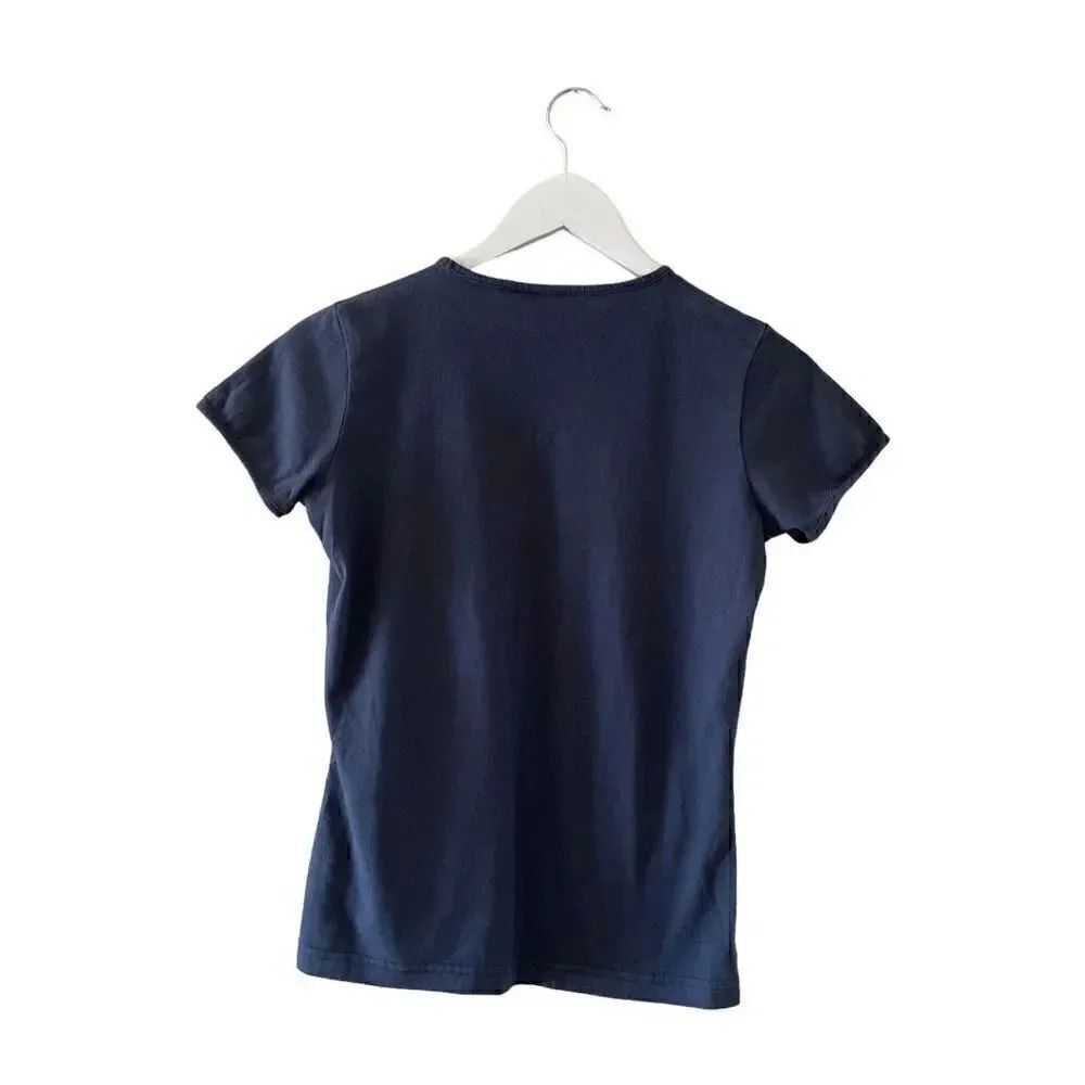 Puma Navy Solid Color V-Neck Basic Essential Mini… - image 5